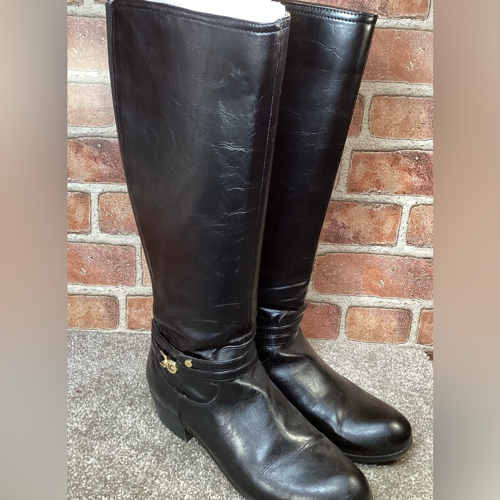 Liz Claiborne Townsend Womens knee High riding boots size 8.5 wide calf - Picture 2 of 7